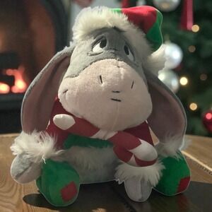 Winnie the Pooh, Eeyor Santas #1  Elf, 12" tall